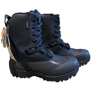 Ski-Doo NEW Unisex Men's Size 12 Tec + Black Moisture Wicking Snowmobile Boots